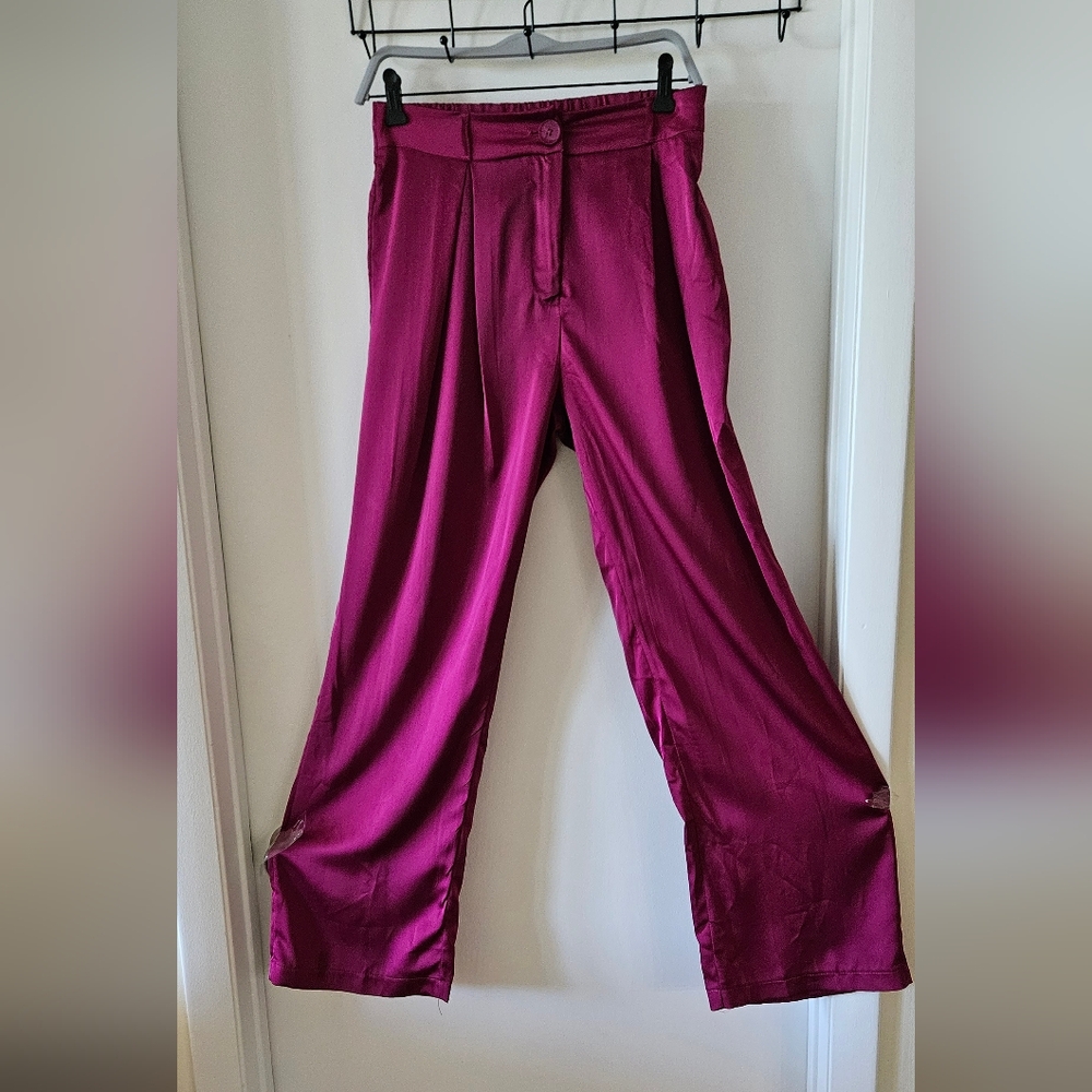 Plum Burgundy flowy pant